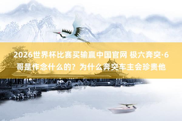 2026世界杯比赛买输赢中国官网 极六奔突·6哥是作念什么的？为什么奔突车主会珍贵他