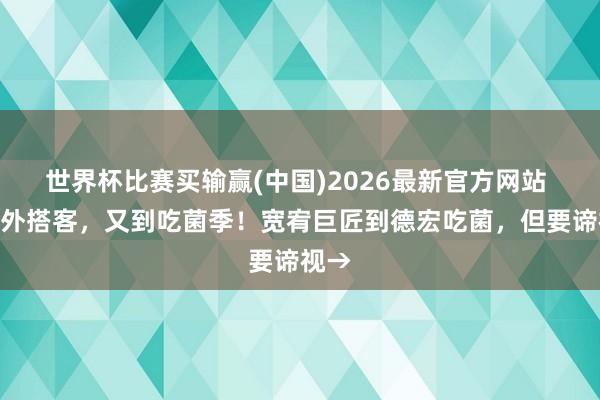 世界杯比赛买输赢(中国)2026最新官方网站 @中外搭客，又到吃菌季！宽宥巨匠到德宏吃菌，但要谛视→