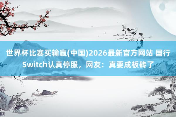 世界杯比赛买输赢(中国)2026最新官方网站 国行Switch认真停服，网友：真要成板砖了