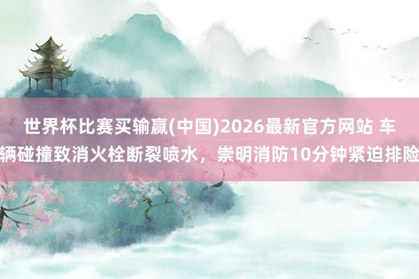 世界杯比赛买输赢(中国)2026最新官方网站 车辆碰撞致消火栓断裂喷水，崇明消防10分钟紧迫排险